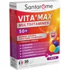 Image de Santarome Bio - Vita'max Multivitamines Sénior - 12 Vitamines & 7 Minéraux, Acérola - Complément alimentaire Tonus et Vitalité - 30 comprimés