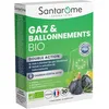 Image de SANTAROME - Gaz & Ballonnements Bio   Charbon végétal actif   Confort digestif et intestinal   Plantes et bourgeons bio   30 gélules   Fabriqué en France