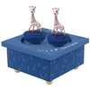 Image de TROUSSELIER - Sophie la Girafe. - Boîte à Musique Dancing - Idéal Cadeau de Naissance - 2 Figurines Amovibles - Fonctionnement Simple - Musique Roméo & Juliette - Colori Bleu Nuit