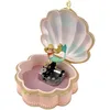 Image de TROUSSELIER - Sirène dans Coquillage - Boites à Musique Collector - Petite Boîte à Bijoux Musicale - Vintage - Idéal Cadeau Jeune Fille - Musique Le Lac des Cygnes - Colori Rose