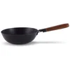 Image de Beka Mandala Wok Céramique 24 cm Fonte Fer Recyclée Certifiée RCS - Manche Bois Acacia - Sans PFAS - Compatible Induction - Garantie 5 ans, Noir