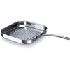 Image de Beka Chef - Poêle Gril Inox 18/10 - 26,5 cm - Forme Rectangulaire - Tous Feux Compatible Induction - Acier Inoxydable