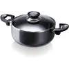 Image de Beka 13071244 Pro Induc Anthracite Faitout + couvercle verre en aluminium intérieur revêtu 24 cm