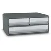 Image de CEP Support d'écran PC ordinateur Module de Rangement 3 Tiroirs Réhausseur de moniteur MoovUp Gris Plastique Recyclé