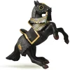Image de Papo - Figurine Cheval En Armure Noire Réaliste - 3 Ans + - Collection Fantastique & Médiéval - Jeu Créatif Univers Chevaliers - Idée Cadeau Jouet Fille Garçon