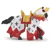 Image de Papo - Figurine Cheval du Roi Arthur Rouge Réaliste - 3 Ans + - Collection Fantastique & Médiéval - Jeu Créatif Légendes Arthuriennes - Idée Cadeau Jouet Fille Garçon