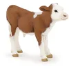 Image de Papo - Figurine Veau Simmental Réaliste Jouet Enfant - 3 Ans + - Collection La Vie À La Ferme - Jeu Éducatif Animaux Ferme - Idée Cadeau Jouet Fille Garçon - 8 Cm X 2.5 Cm X 6 Cm