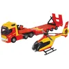 Image de Majorette - Grand Series - Camion Volvo + Hélicoptère de Police - 35cm (Echelle 1/43ème) - Sons et Lumières - Dès 3 Ans - 213716000002