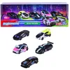Image de Majorette - SL Neon Racer 5 Pièces Giftpack - Edition Limitée #2-2 Modèles Exclusifs Inclus - Portes Ouvertes, Phares Translucides, Suspensions - Echelle 1/64ème - A Partir de 3 Ans