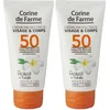 Image de Corine de Farme - Crème Protectrice SPF50 Haute Protection UVA-UVB - Crème Solaire Visage et Corps, Sans Paraben, Résiste à l’Eau - Monoï de Tahiti - 50 ml (Lot de 2)