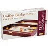 Image de Smir - Coffret Backgammon en Bois - Teinte Acajou - Jeu de réflexion et de stratégie - jeu traditionnel - Pièces de jeu et accessoires en bois, Marron, Beige, Brun