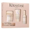 Image de KÉRASTASE Gloss Absolu - Coffret Découverte - Cheveux Longs Sujets aux Frisottis - Acide Hyaluronique, Acide Glycolique et Huile de Rose Sauvage - Shampoing, Après-Shampoing et Spray - Format Voyage