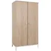 Image de Marcel armoire 2 portes Chêne blond/Blanc