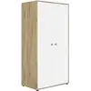 Image de Armoire 2 portes Arthur Blanc/Chêne