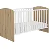 Image de Lit bébé Arthur Blanc/Chêne