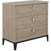 Image de Marcel commode 3 tiroirs Chêne blond/Noir