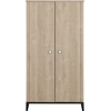 Image de Marcel armoire 2 portes Chêne blond/Noir