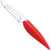 Image de Mastrad - Éplucheur Peaux Fines & Tomates Elios   Lame Dentelée INOX   Double Lame Pivotante - Double Tranchant Et Dentelée   Ambidextre   Manche Antidérapant   Rouge