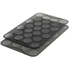 Image de Mastrad F45514 Feuille de Cuisson pour Petits Macarons Lot de 2, Noir