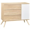 Image de Seventies commode 1 porte 3 tiroirs Chêne doré