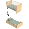 Image de Vanille Lit bébé évolutif Chêne miel