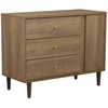 Image de Mokka Commode 3 tiroirs 1 porte Chêne / Mokka