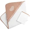 Image de Cape de bain + Gant Petit Coeur Blanc