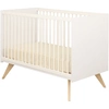 Image de Nacrea Lit bébé Blanc / Hêtre