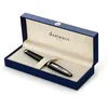 Image de Waterman Carène Black Sea stylo plume | noir ultra-brillant avec finitions plaquées palladium | plume fine | cartouche d'encre bleue | coffret cadeau