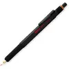 Image de rOtring 800+ Porte-mine avec stylet pour écran tactile, Pointe HB 0,7 mm rétractable par rotation, Corps métallique noir