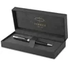 Image de Parker Sonnet stylo bille luxe | laque noir mat avec attributs palladium | pointe moyenne | encre noir | coffret cadeau