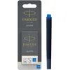 Image de Parker cartouches d'encre pour stylo plume - longue - encre bleue effaçable QUINK - Lot de 10 (emballage blister)