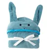 Image de Plaid enfant à capuche lapin bleu 67x66cm