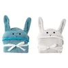 Image de Plaid enfant à capuche lapin gris 67x66cm