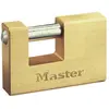 Image de Master Lock 607EURD Cadenas Rectangulaire en Laiton Massif à Clé, Doré, 7,5 x 7,6 x 1,5 cm