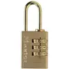 Image de Master Lock 620EURD Cadenas à Combinaison à 3 Chiffres en Aluminium et Finition Laiton, Doré, 5,6 x 3 x 1,4 cm