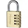 Image de Master Lock P44298 Cadenas 40 mm fermeture universelle or, argent avec serrure à combinaison