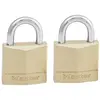 Image de Master Lock Lot de 2 Cadenas en laiton pour cave, malle, vestiaire, 30mm avec serrure à clé Or 130EURT