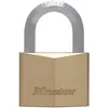 Image de Master Lock 1165EURD Cadenas à Clé en Laiton Massif et Anse Hexagonale, Doré, 9,1 x 6 x 2,6 cm