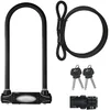Image de Master Lock Antivol U avec LA Clé, Support de Vélo Universel Antivol Certifié, Modèle 8285EURDPRO, Noir
