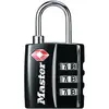 Image de Master Lock 4680EURDBLK Cadenas à Combinaison TSA, Noir, 5,5 x 3 x 2,6 cm