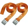 Image de Master Lock 3210EURTAT Sangle Valise avec Boucle en Zamak, Orange, 2,50m x 25mm Sangle, Pack de 2