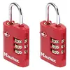 Image de Master Lock Lot de 2 Cadenas à combinaison pour bagage et valise, cadenas agréé TSA (norme des douanes USA) multicolore RY92815