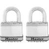 Image de MASTER LOCK Cadenas Très Haute Sécurité [A Clé] [Acier Laminé] [Extérieur] M5EURD - Idéal pour les remises, les garages, les clôtures et les portails