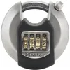 Image de Master Lock Cadenas rond [Combinaison] [Acier Inoxydable] [Extérieur] M40EURDNUM - idéal pour les espaces de rangement, les Remises, les Garages, les Remorques 70 mm Gris