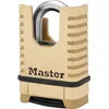 Image de MASTER LOCK Cadenas en Laiton Massif Haute Sécurité [Anse Protégée][À Combinaison] M1177EURD - Anti-Rouille, Ultra Résistant et Imperméable