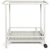 Image de Livoo - Desserte de Jardin GS163C   Plateau supérieur 66 x 42 cm, Plateau inférieur 61 x 42 cm avec Rangement Bouteilles, Acier, 2 roulettes