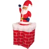 Image de AUTOUR DE MINUIT 5AUT104 Père Noël Gonflable Plastique Multicolore 70 x 65 x 160 cm