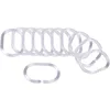 Image de douceur d'intérieur, 12 Anneaux Rideaux de Douche Vitamine Sdb Transparent, Plastique Uni
