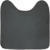 Image de Douceur d'Intérieur, Tapis Contour WC (45 x 45 cm) Vitamine Sdb Anthracite, Microfibre Unie